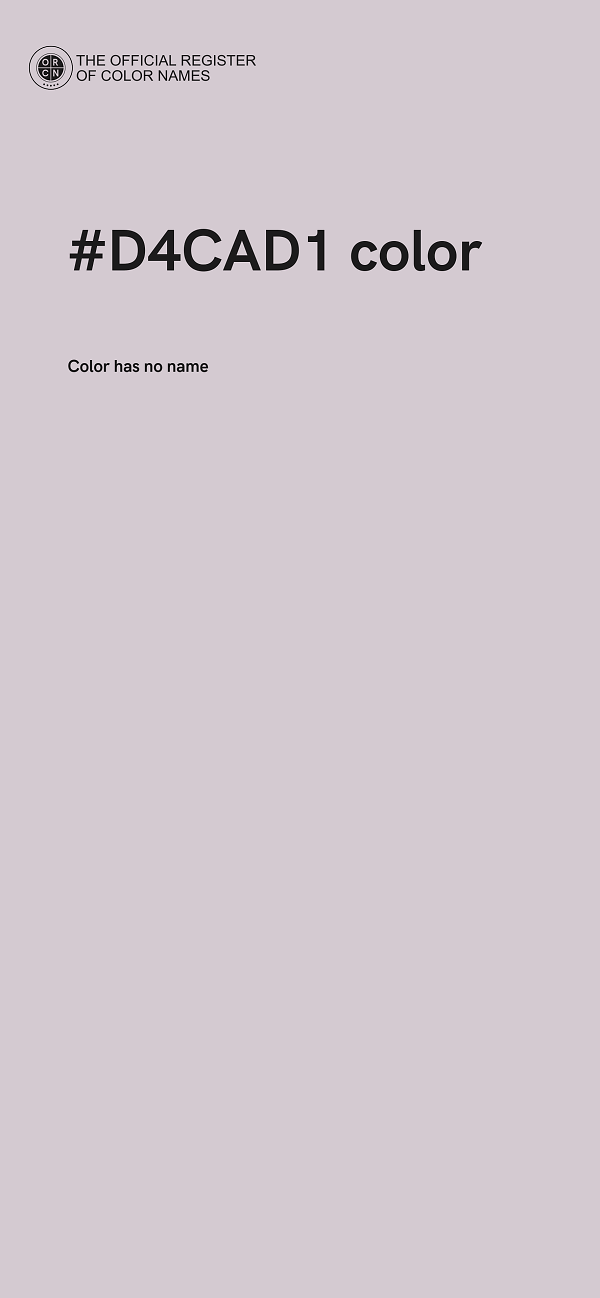 #D4CAD1 color image
