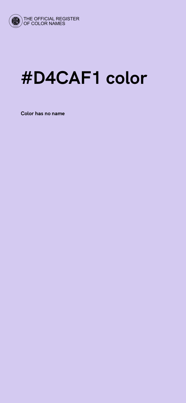 #D4CAF1 color image