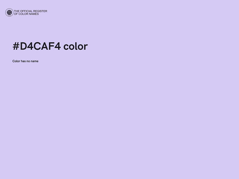 #D4CAF4 color image