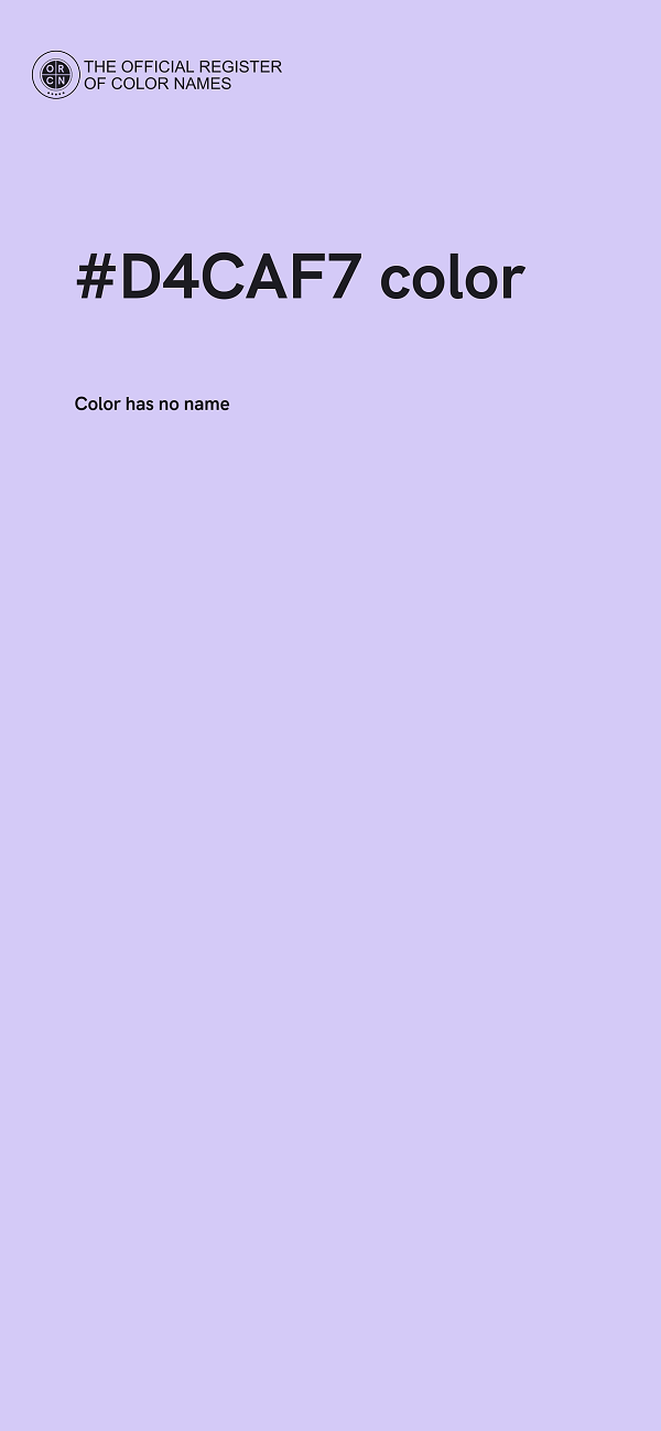 #D4CAF7 color image