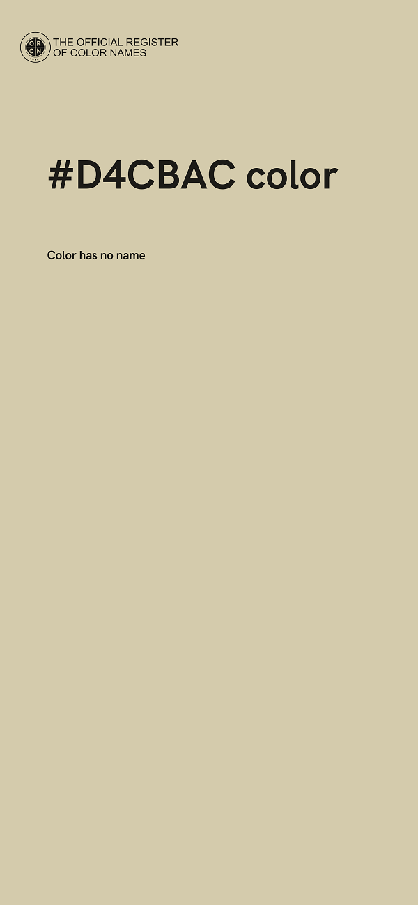 #D4CBAC color image