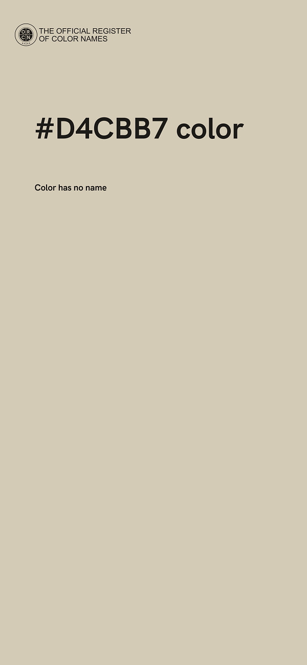 #D4CBB7 color image