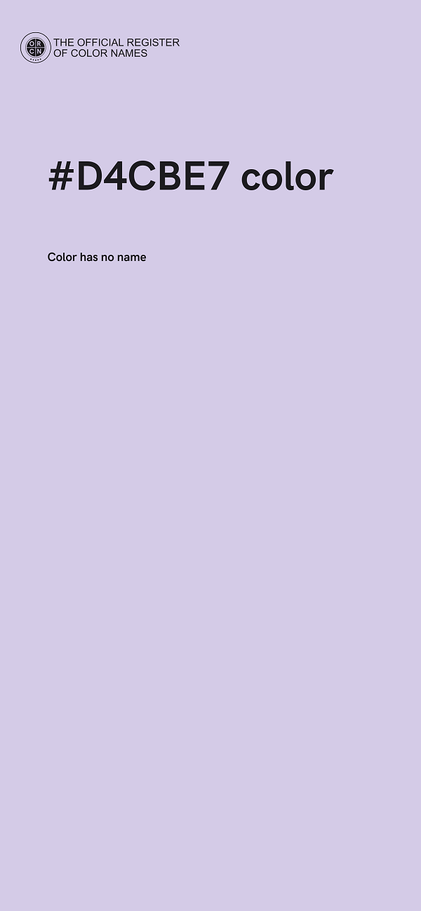 #D4CBE7 color image