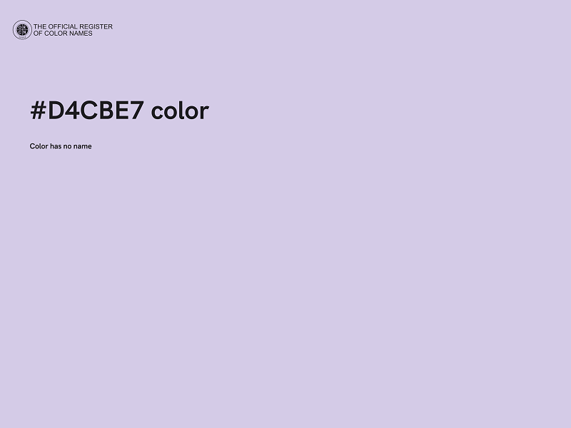 #D4CBE7 color image