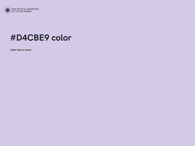 #D4CBE9 color image