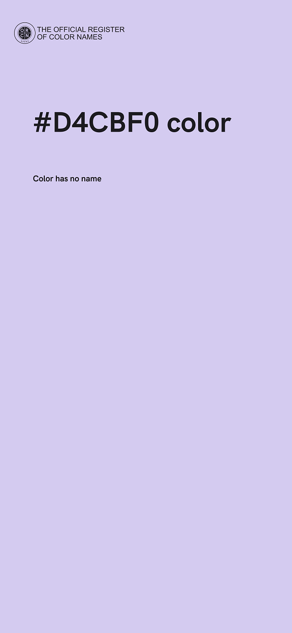 #D4CBF0 color image