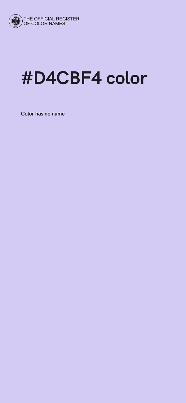 #D4CBF4 color image