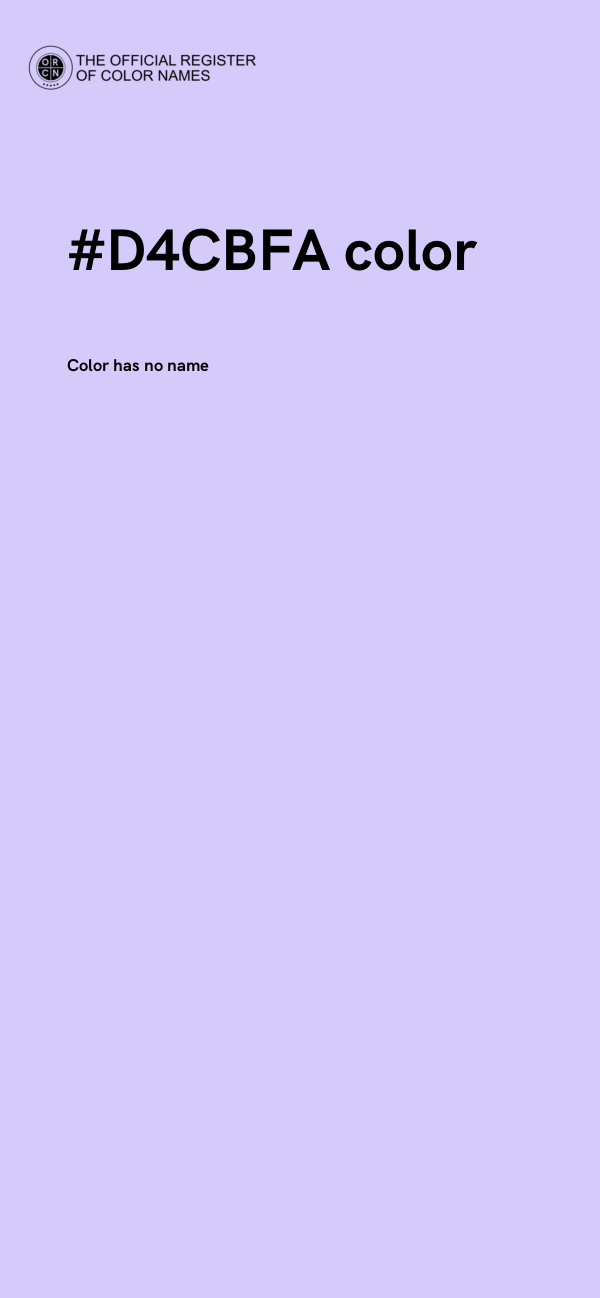 #D4CBFA color image