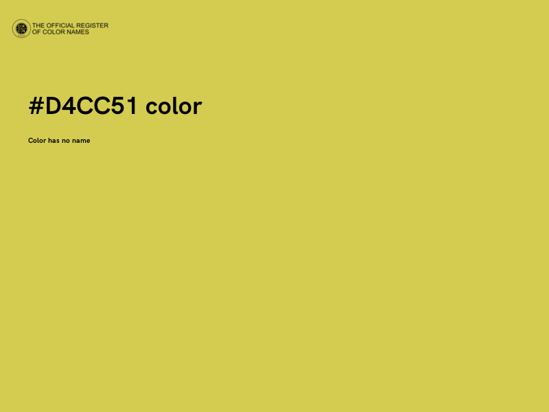 #D4CC51 color image