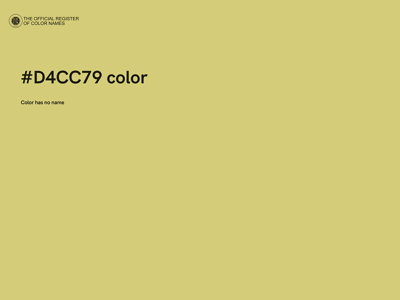 #D4CC79 color image