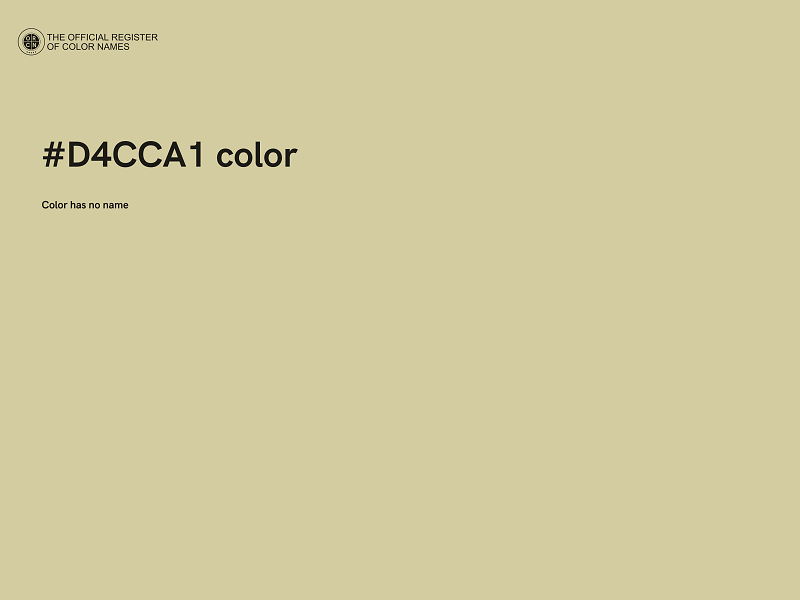 #D4CCA1 color image