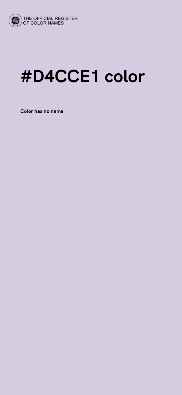 #D4CCE1 color image