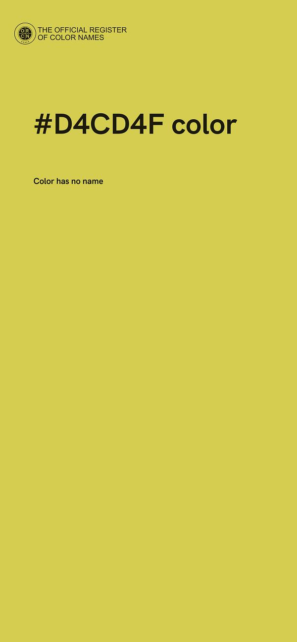 #D4CD4F color image