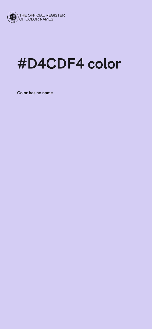 #D4CDF4 color image