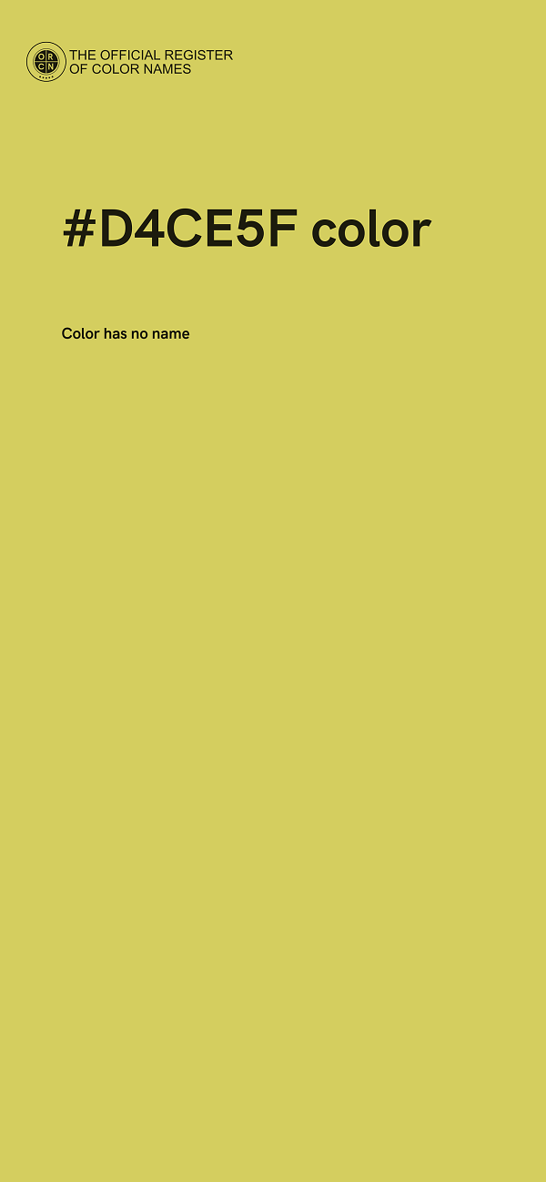 #D4CE5F color image