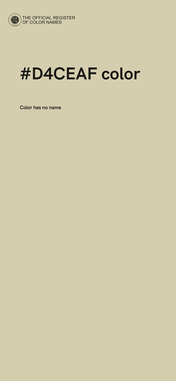 #D4CEAF color image