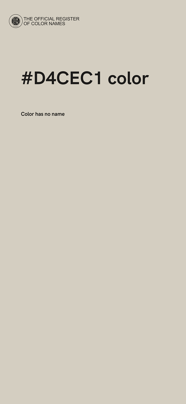 #D4CEC1 color image