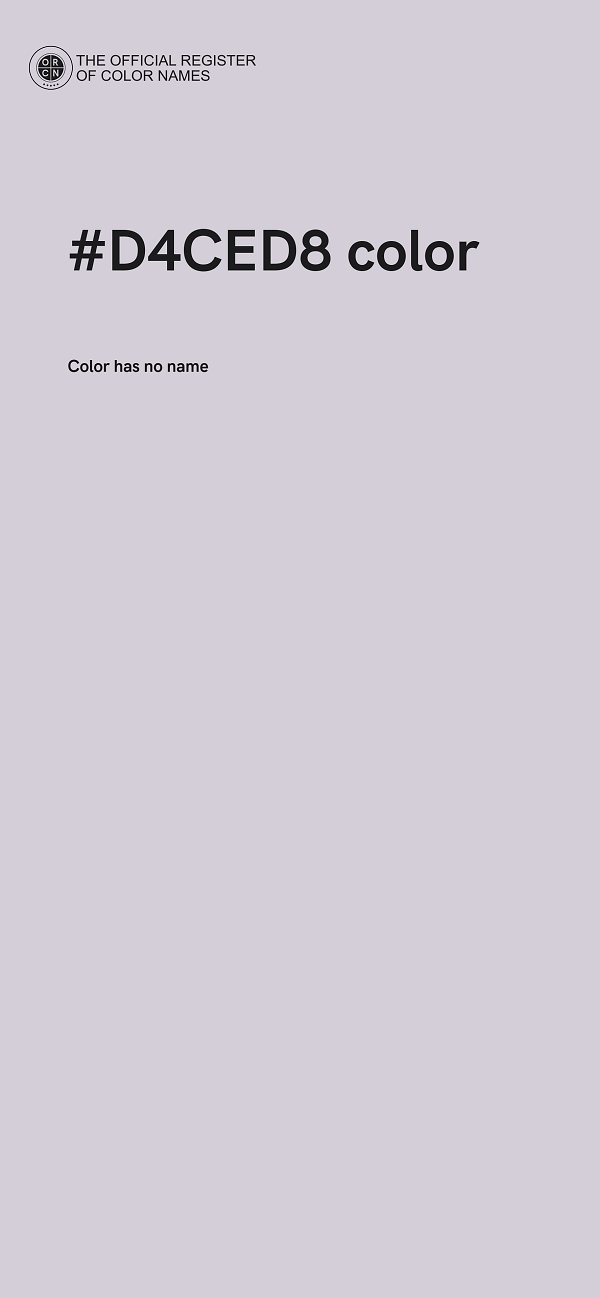 #D4CED8 color image