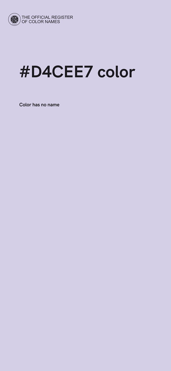 #D4CEE7 color image