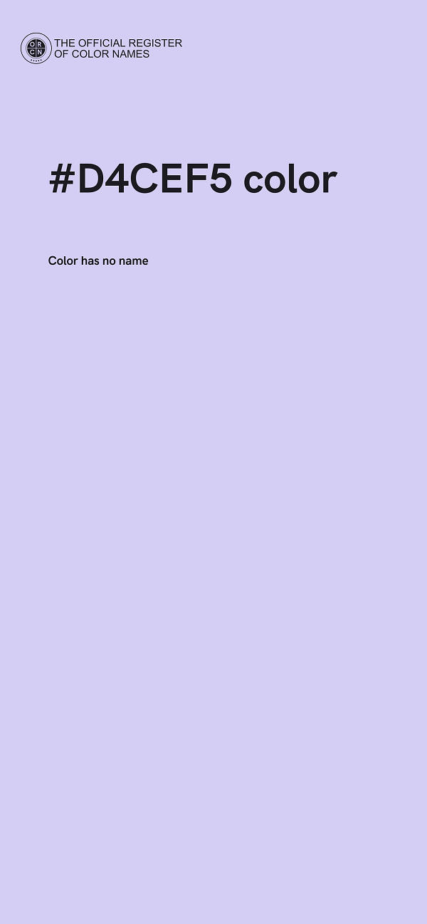 #D4CEF5 color image