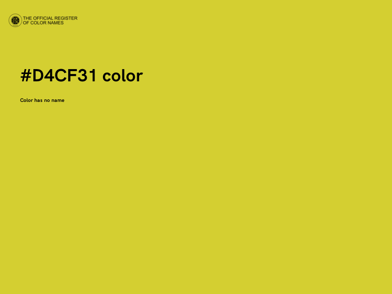 #D4CF31 color image