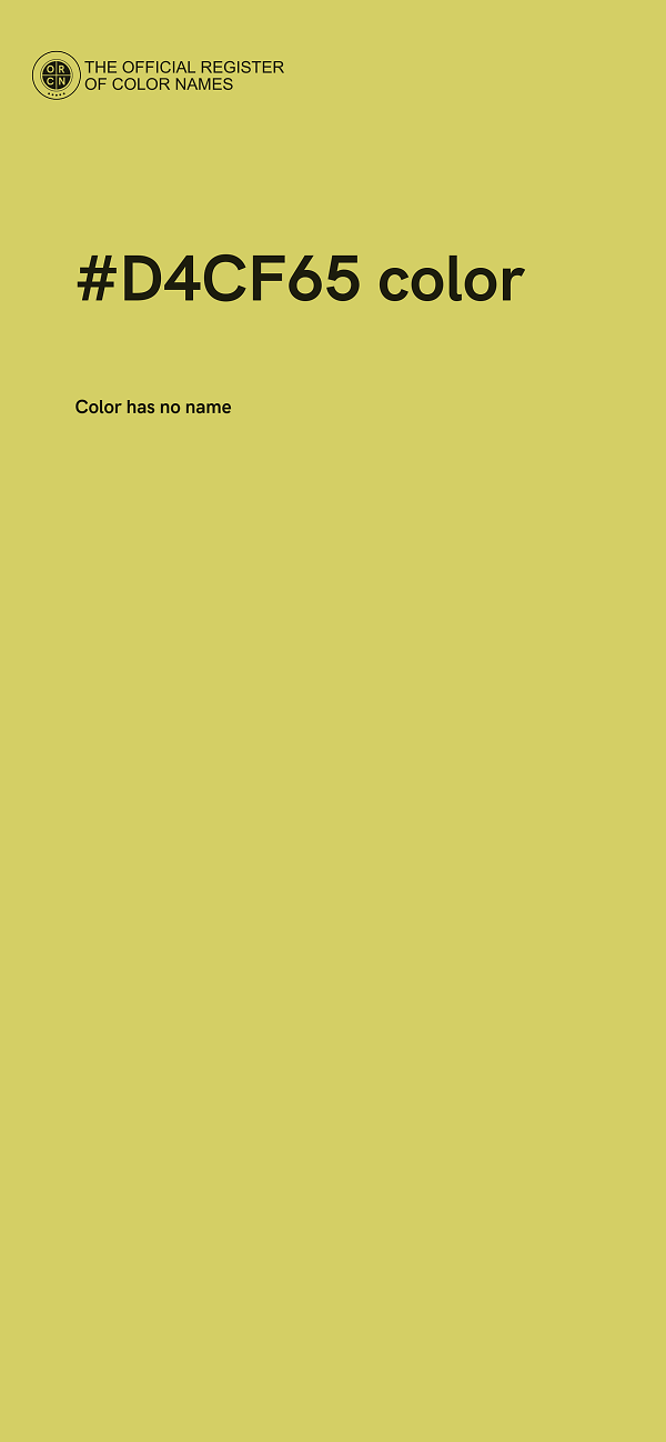 #D4CF65 color image