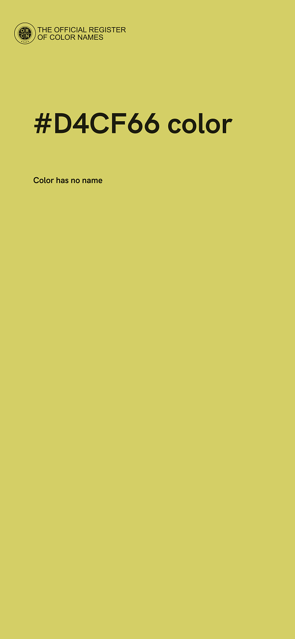 #D4CF66 color image