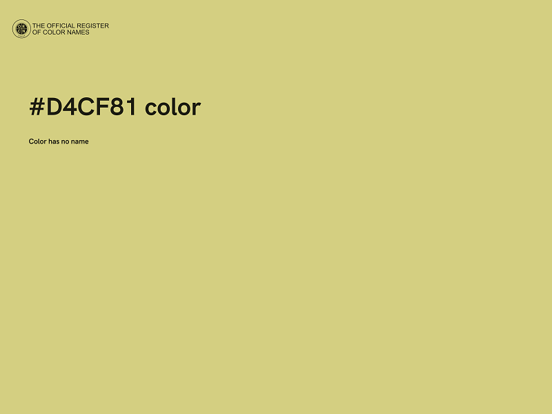 #D4CF81 color image