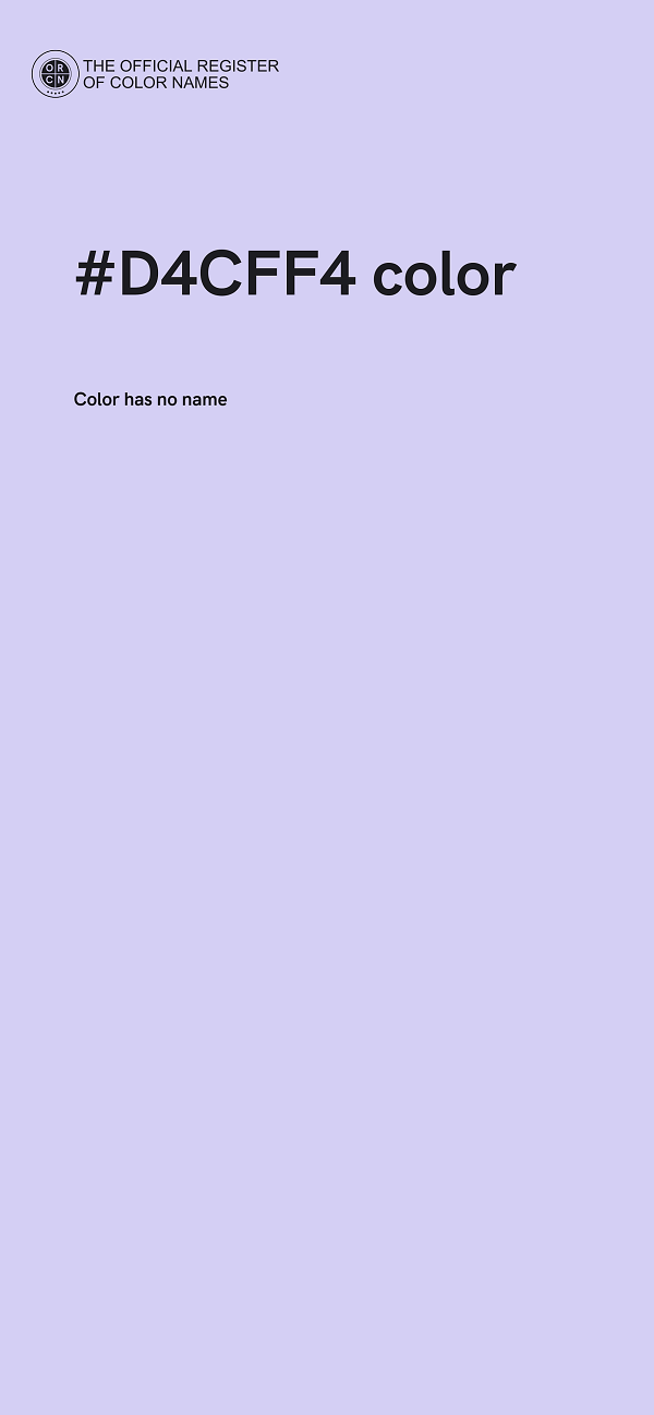 #D4CFF4 color image