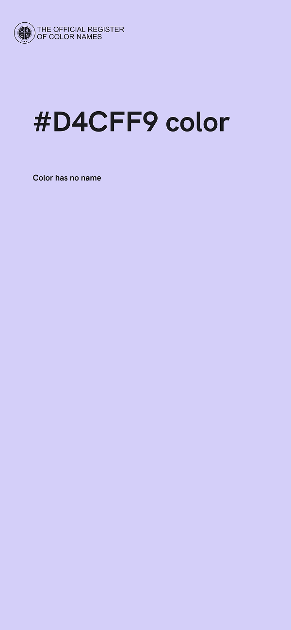 #D4CFF9 color image