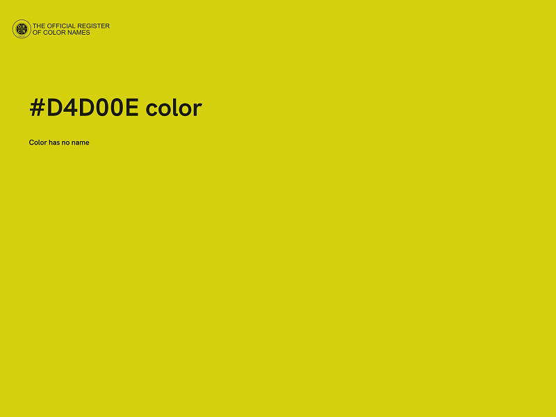 #D4D00E color image