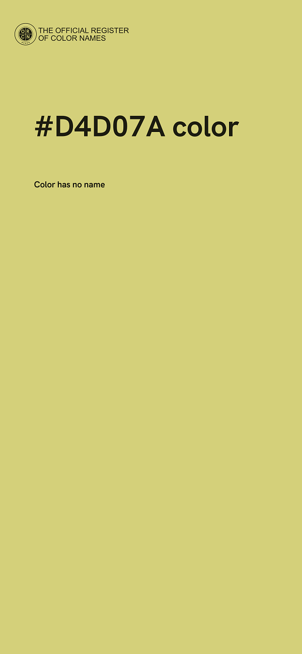 #D4D07A color image