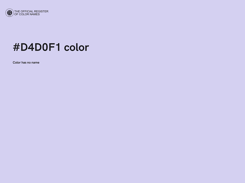 #D4D0F1 color image