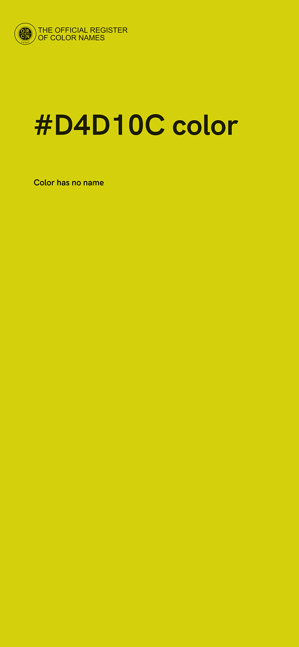 #D4D10C color image