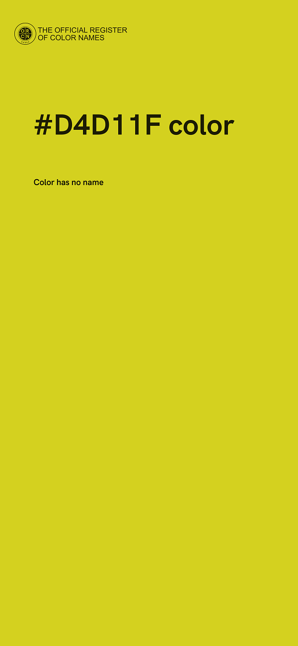 #D4D11F color image