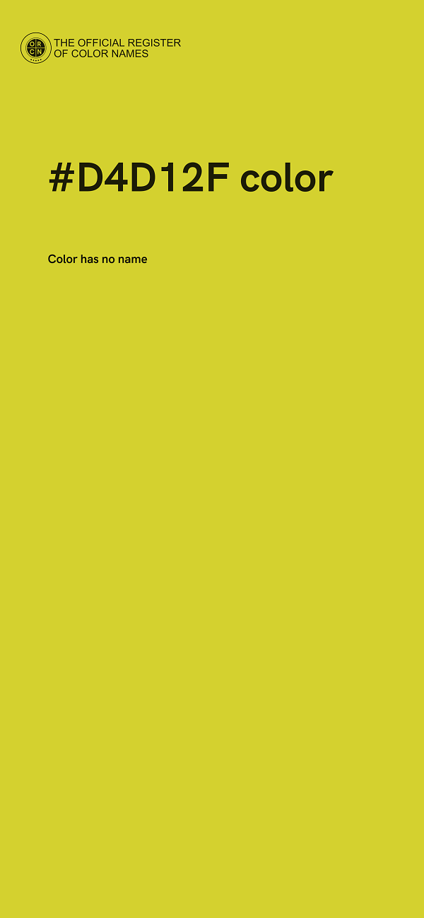 #D4D12F color image