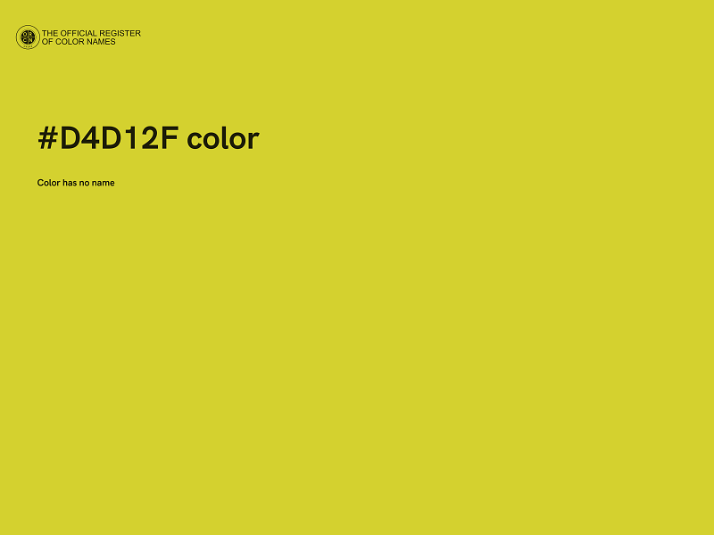 #D4D12F color image