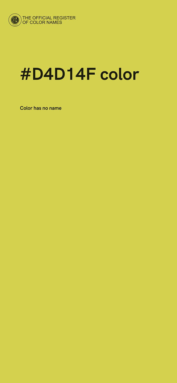 #D4D14F color image