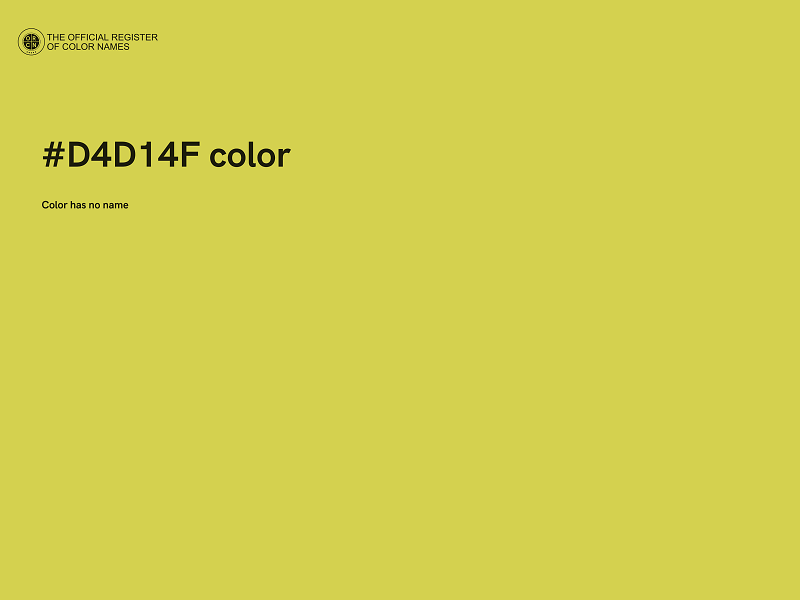 #D4D14F color image
