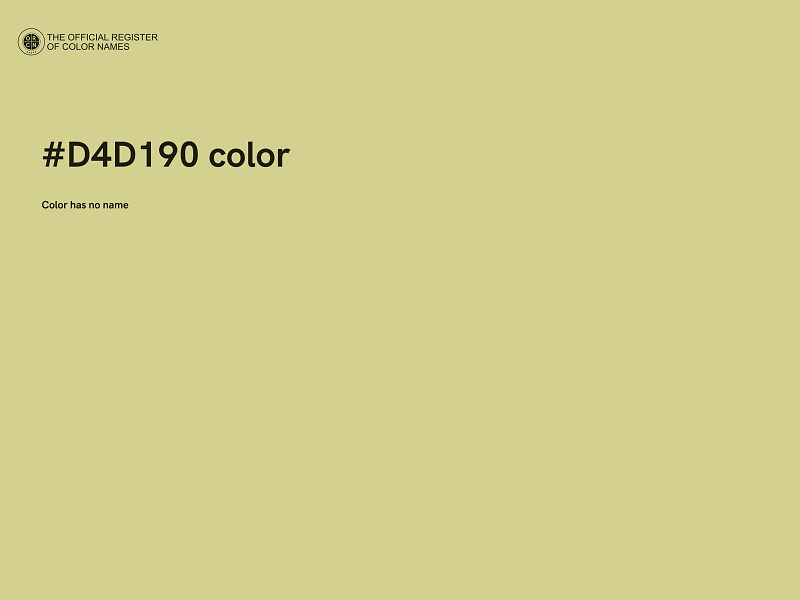 #D4D190 color image