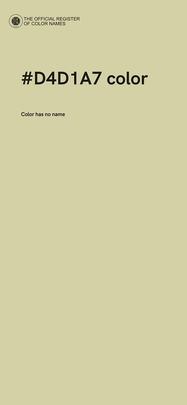 #D4D1A7 color image