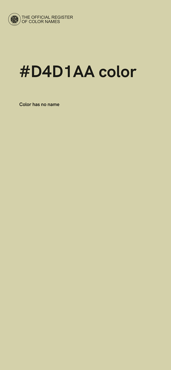 #D4D1AA color image