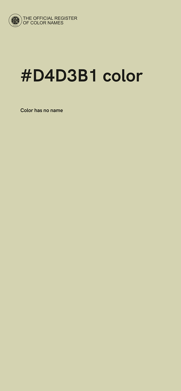 #D4D3B1 color image