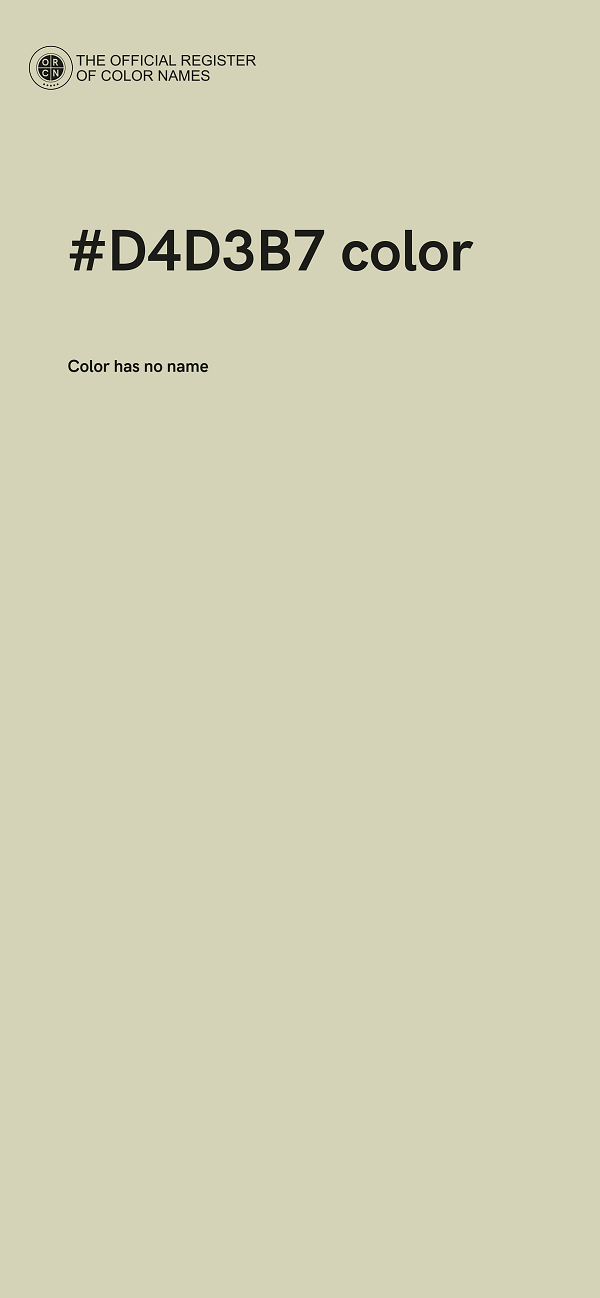 #D4D3B7 color image