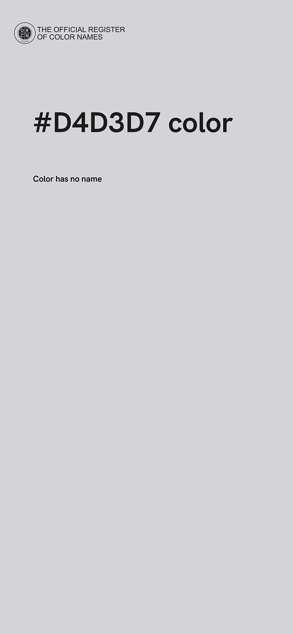 #D4D3D7 color image