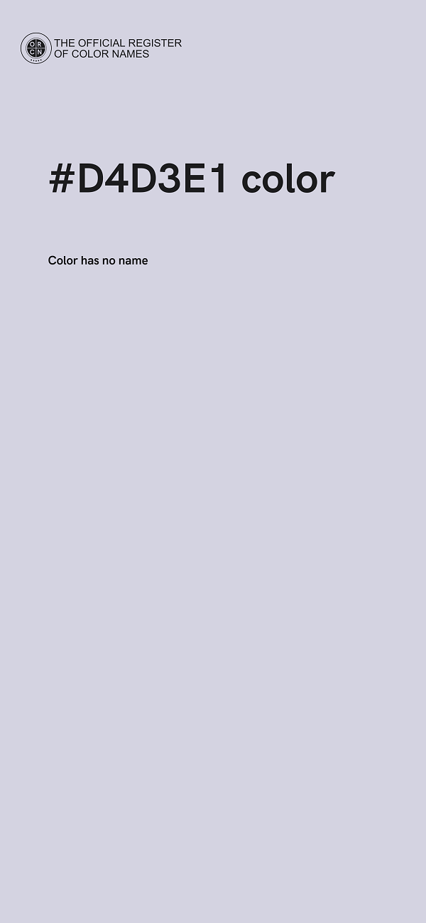 #D4D3E1 color image