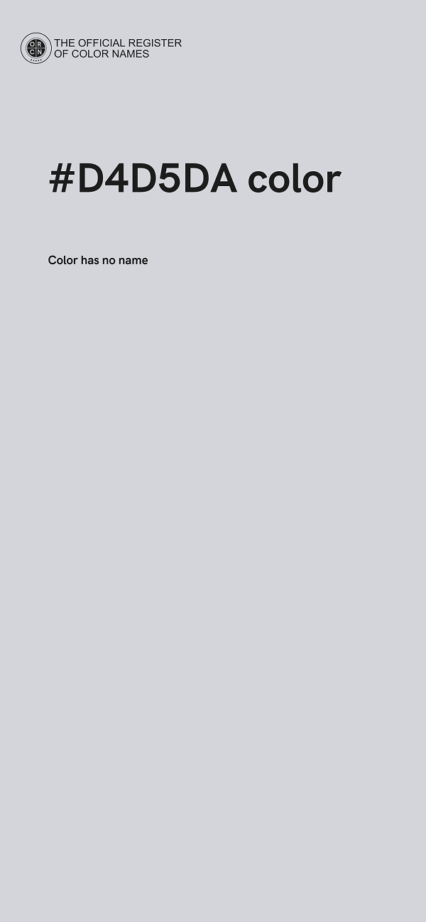 #D4D5DA color image