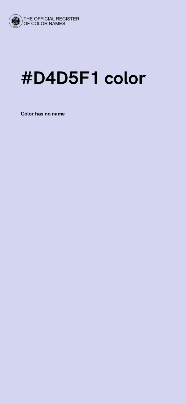 #D4D5F1 color image