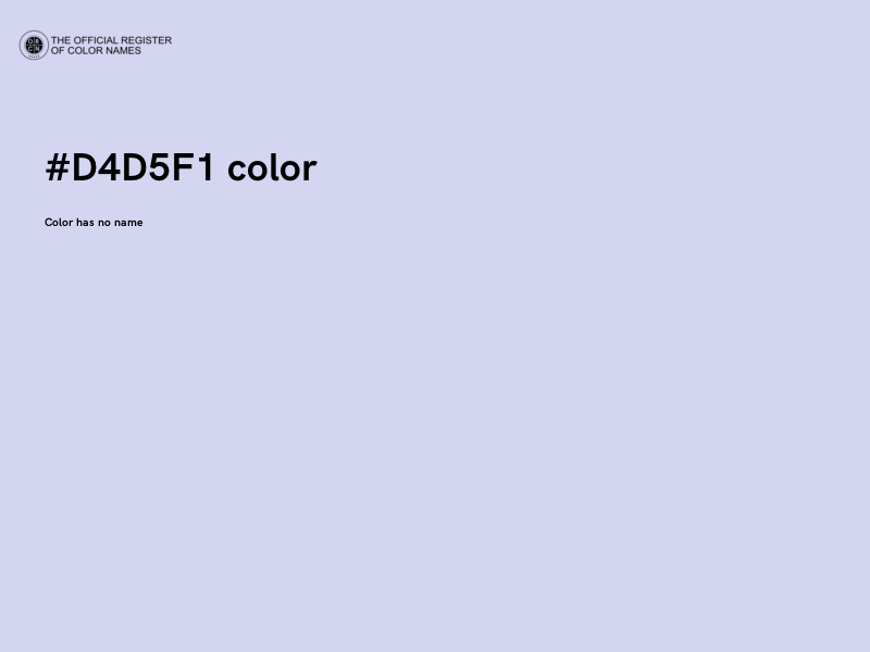 #D4D5F1 color image
