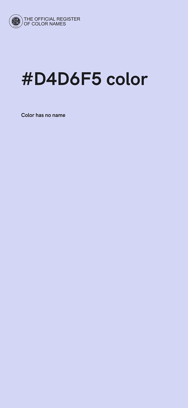 #D4D6F5 color image